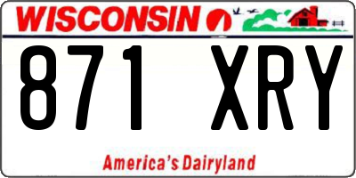 WI license plate 871XRY