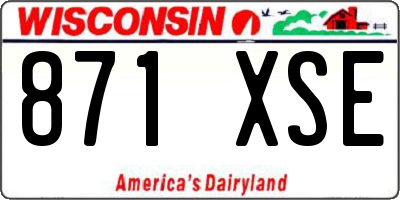 WI license plate 871XSE