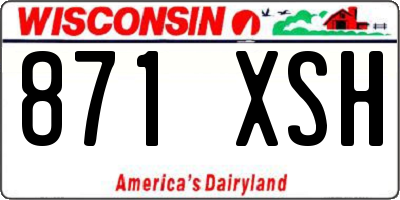 WI license plate 871XSH