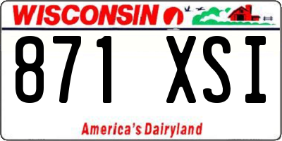 WI license plate 871XSI