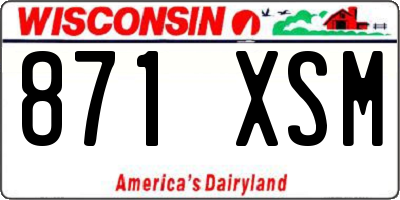 WI license plate 871XSM