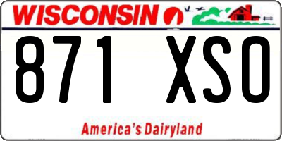 WI license plate 871XSO