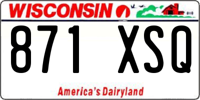 WI license plate 871XSQ