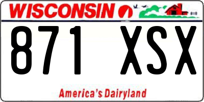 WI license plate 871XSX