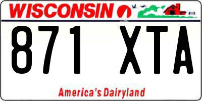 WI license plate 871XTA