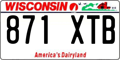 WI license plate 871XTB