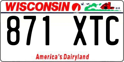 WI license plate 871XTC