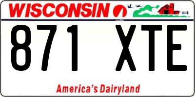 WI license plate 871XTE
