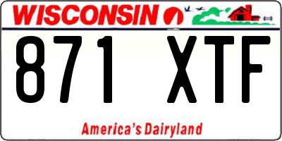 WI license plate 871XTF