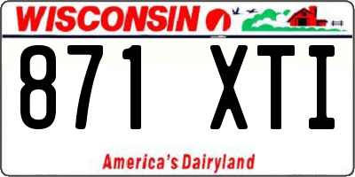 WI license plate 871XTI
