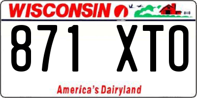 WI license plate 871XTO