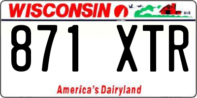 WI license plate 871XTR