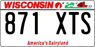 WI license plate 871XTS