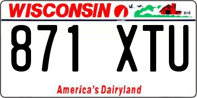 WI license plate 871XTU