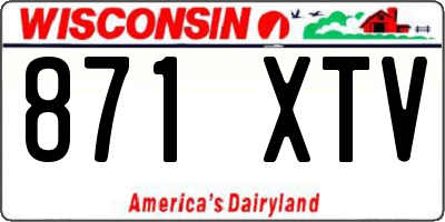 WI license plate 871XTV