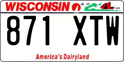 WI license plate 871XTW