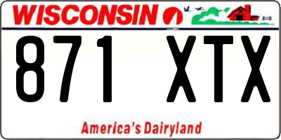 WI license plate 871XTX