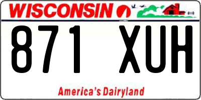 WI license plate 871XUH