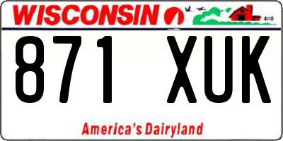 WI license plate 871XUK