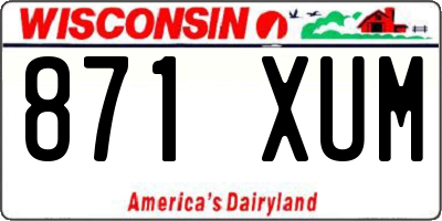WI license plate 871XUM