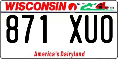 WI license plate 871XUO