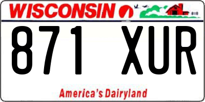 WI license plate 871XUR