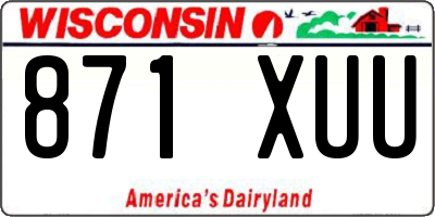 WI license plate 871XUU