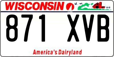WI license plate 871XVB