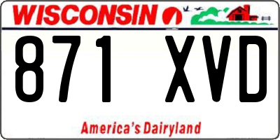 WI license plate 871XVD