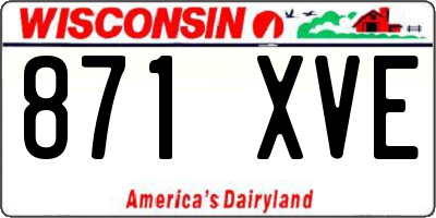 WI license plate 871XVE