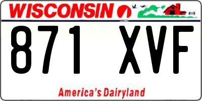 WI license plate 871XVF