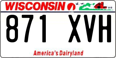 WI license plate 871XVH