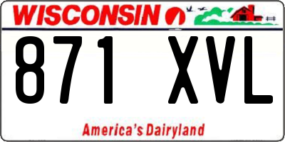 WI license plate 871XVL