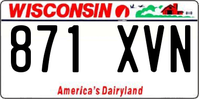 WI license plate 871XVN