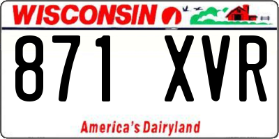 WI license plate 871XVR