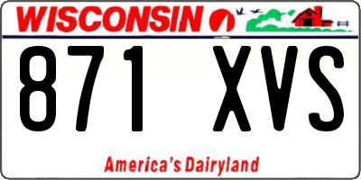 WI license plate 871XVS