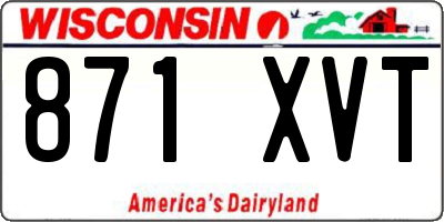 WI license plate 871XVT