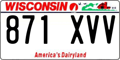 WI license plate 871XVV