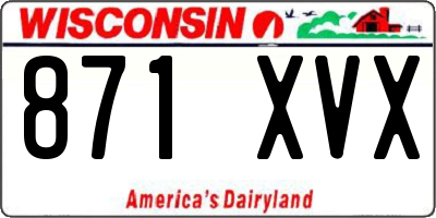 WI license plate 871XVX