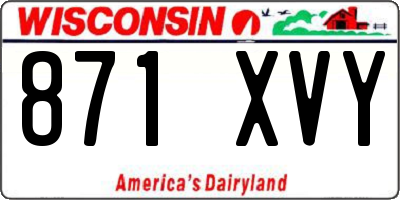 WI license plate 871XVY