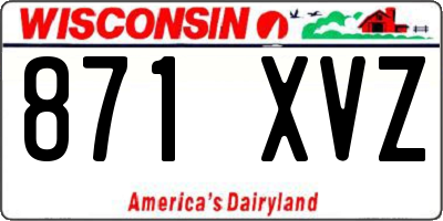 WI license plate 871XVZ