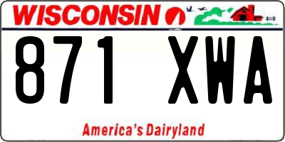 WI license plate 871XWA
