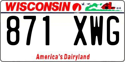 WI license plate 871XWG