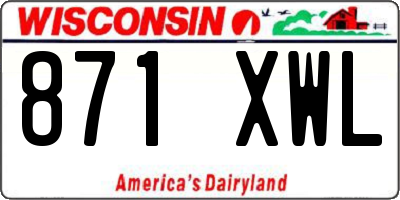 WI license plate 871XWL