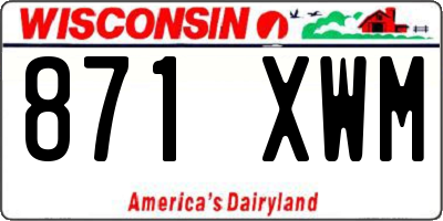 WI license plate 871XWM