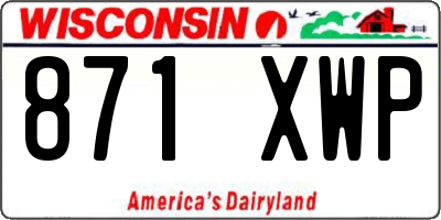 WI license plate 871XWP