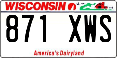 WI license plate 871XWS