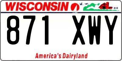 WI license plate 871XWY