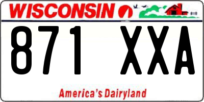 WI license plate 871XXA