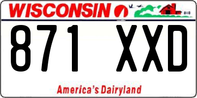 WI license plate 871XXD